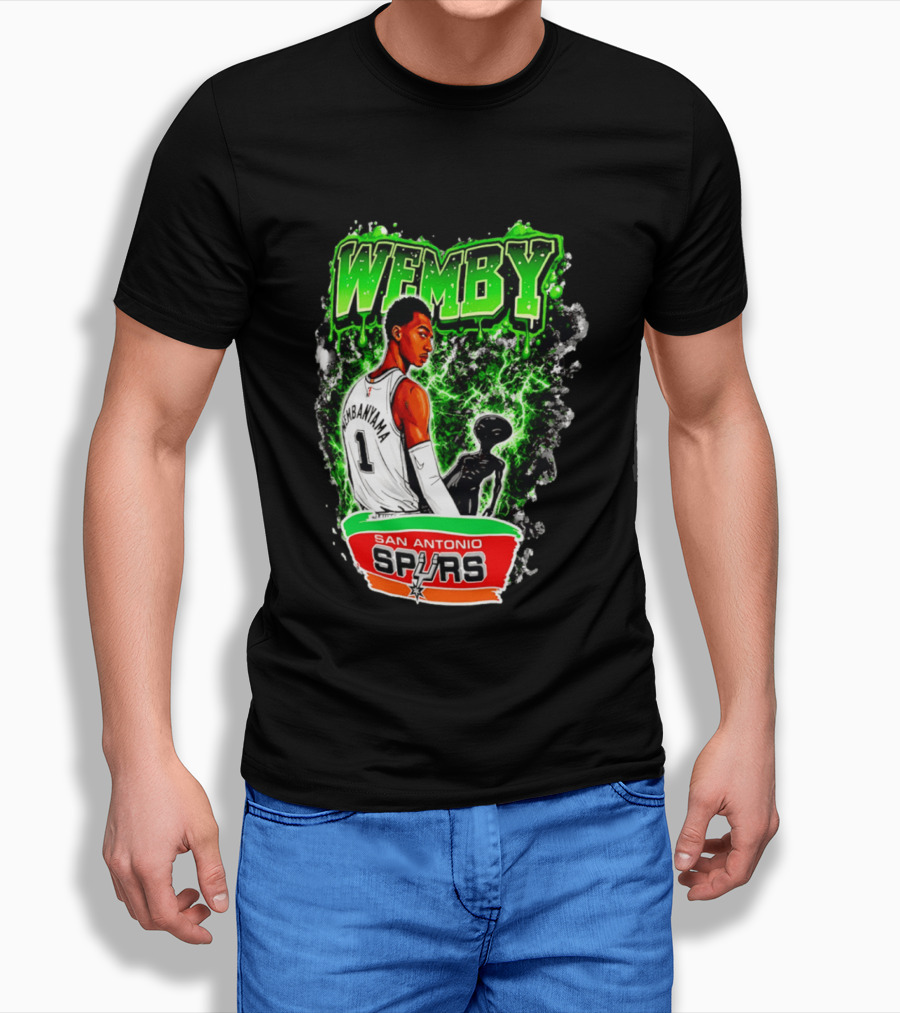 Wemby Victor Wembanyama San Antonio Spurs Alien T-Shirt