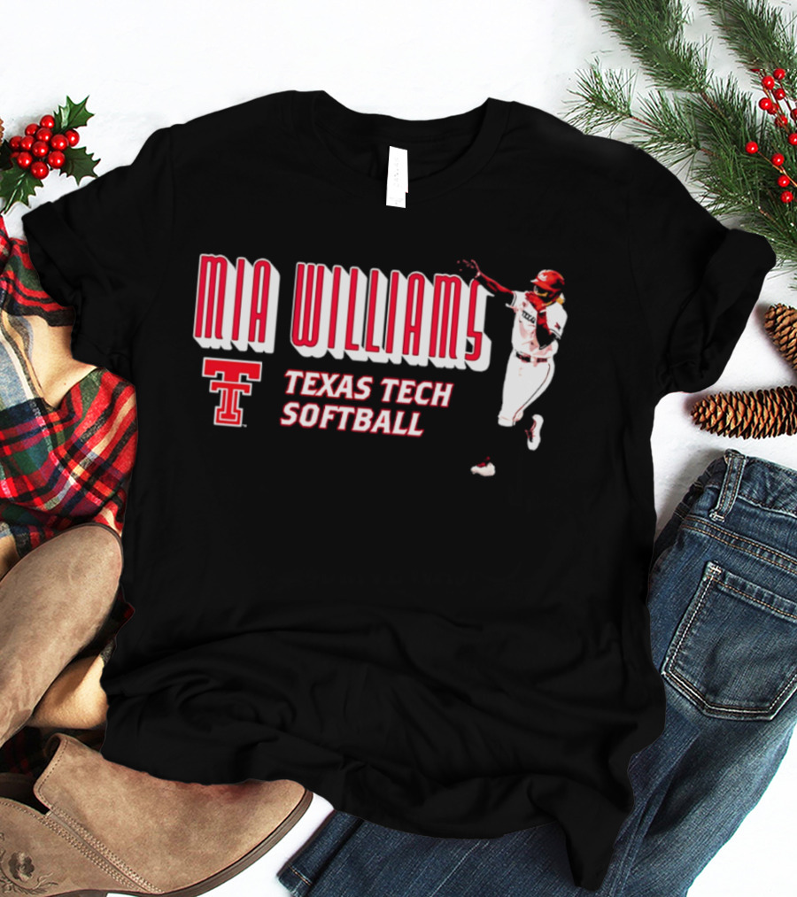 Mia Williams Texas Tech Softball Player Red Raiders T T-Shirt