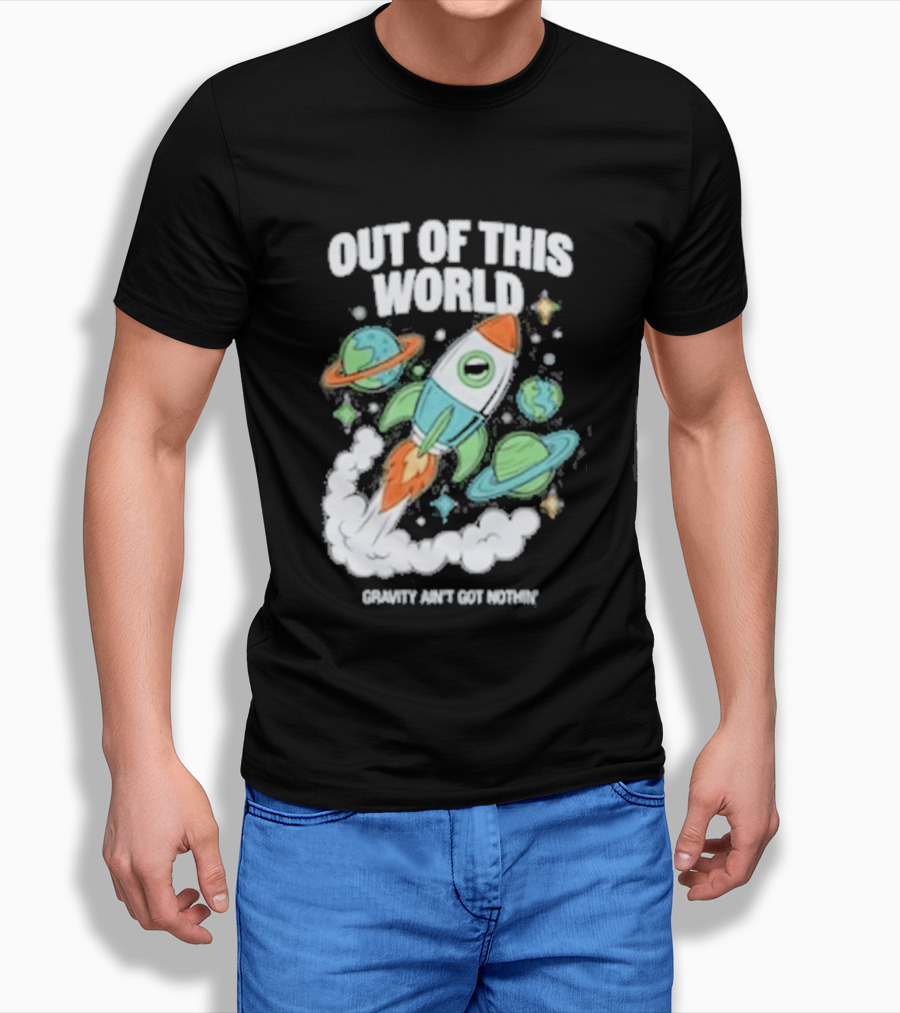Out Of This World Rocket Just Got Bigger Planets Space Adventure T-Shirt