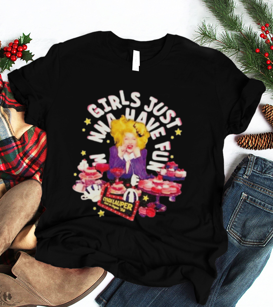 Cyndi Lauper Girls Just Wanna Have Fun Sweets Cupcake Party T-Shirt