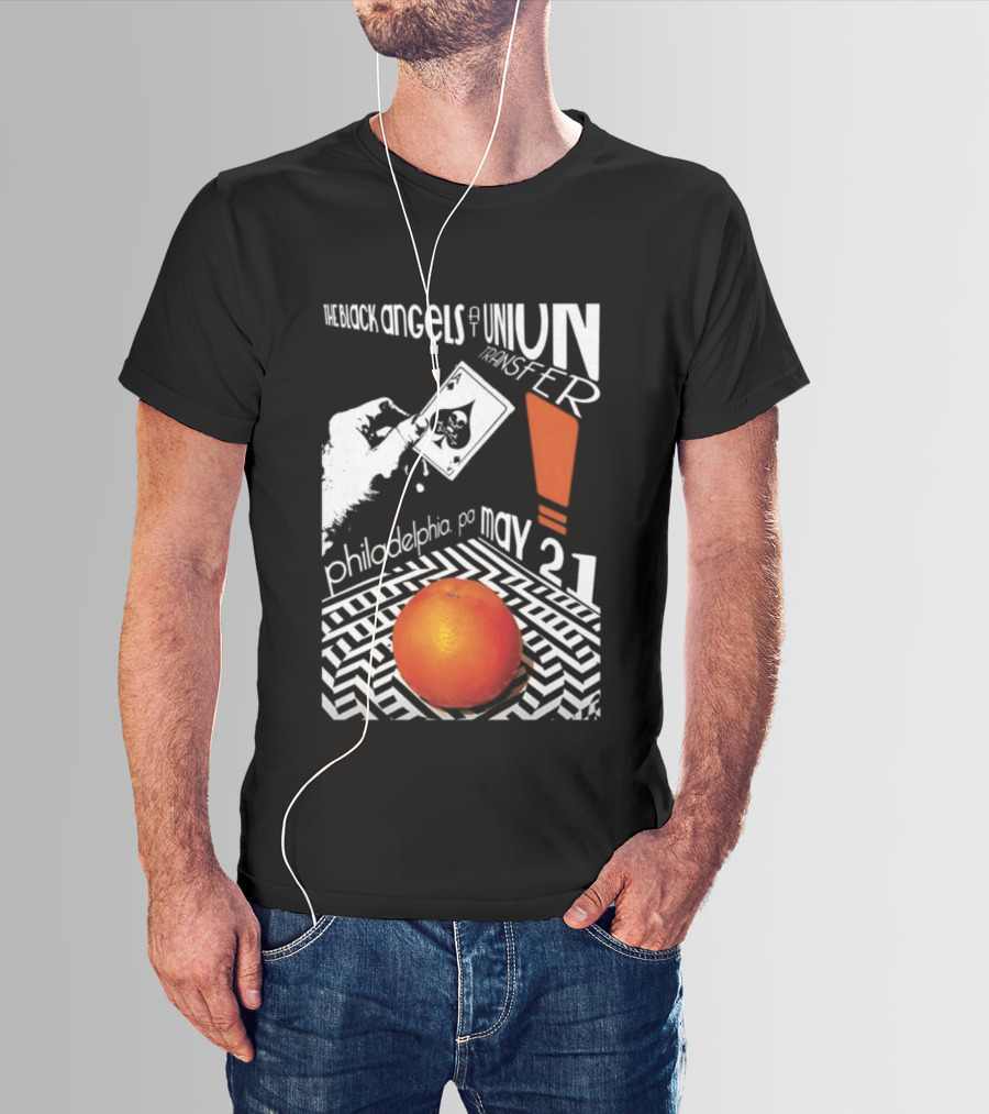 The Black Angels Union Transfer Philadelphia PA May 21 Orange T-Shirt