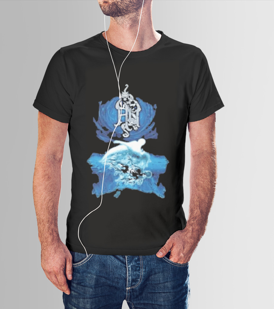 The Hu Hun Album HN Iconic Blue Artistic Wave T-Shirt