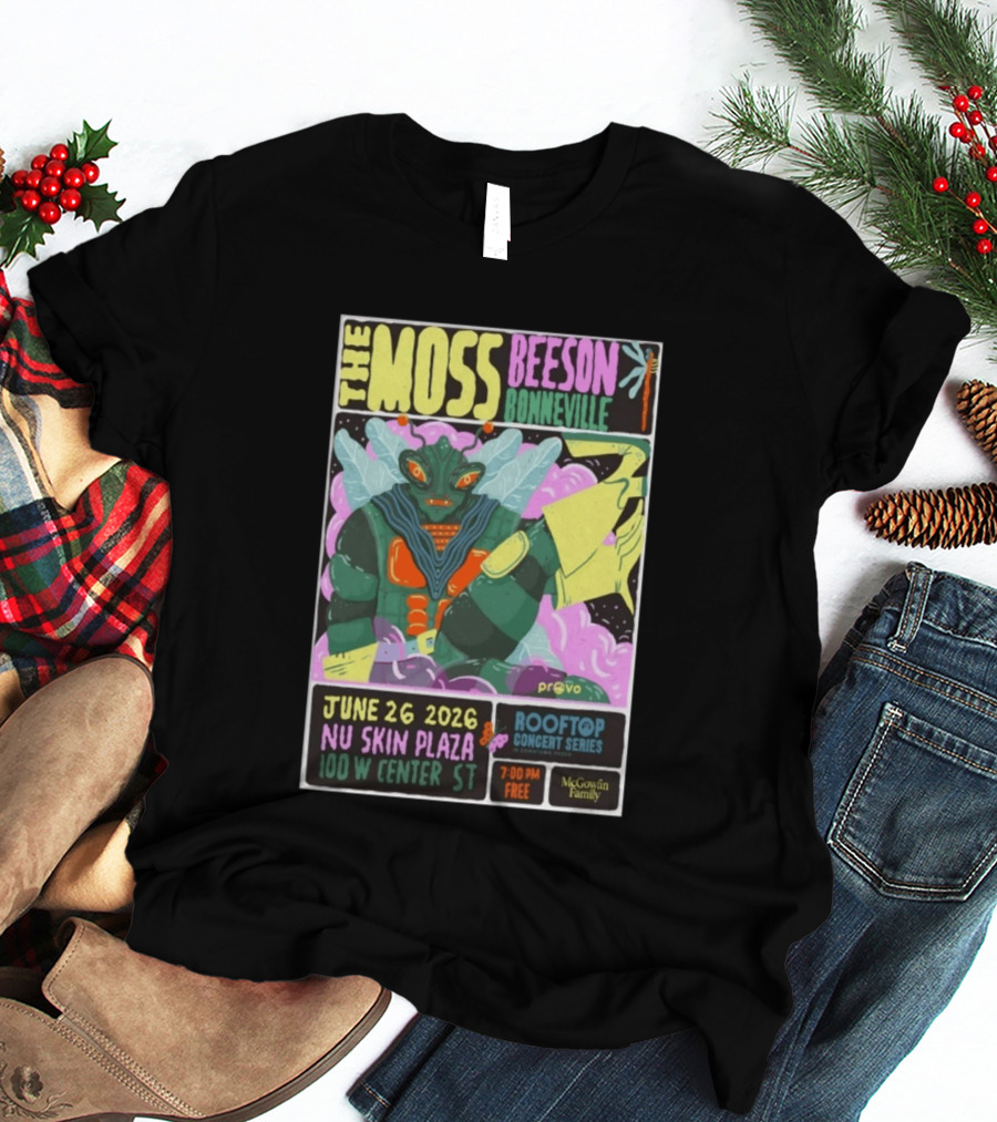 The Moss Beeson Bonneville Nu Skin Plaza Provo Rooftop Concert Series June 26 2026 T-Shirt