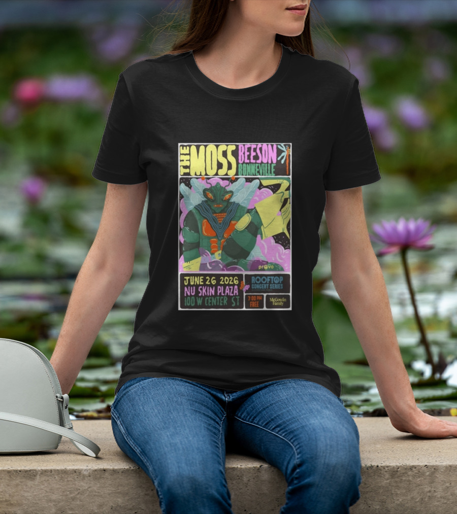 The Moss Beeson Bonneville Nu Skin Plaza Provo Rooftop Concert Series June 26 2026 T-Shirt