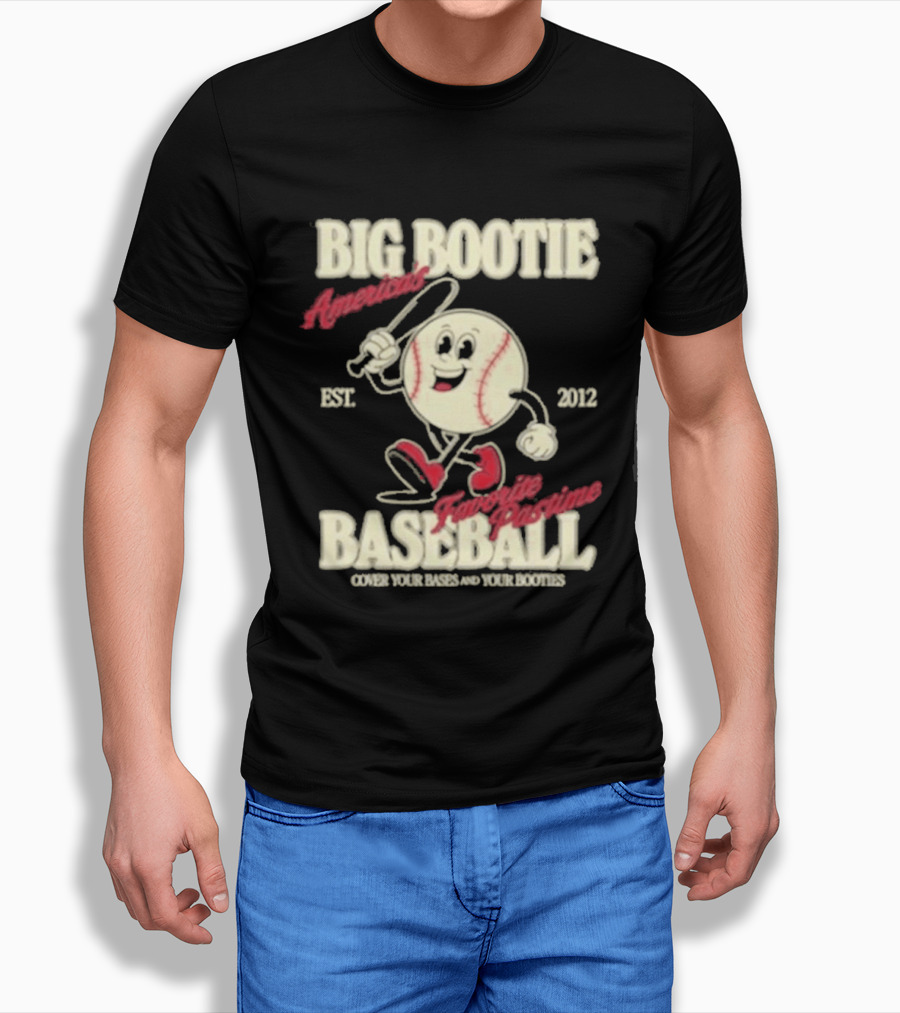 Big Bootie Baseball Association Est 2012 Two Friends Bootie Lovers T-Shirt