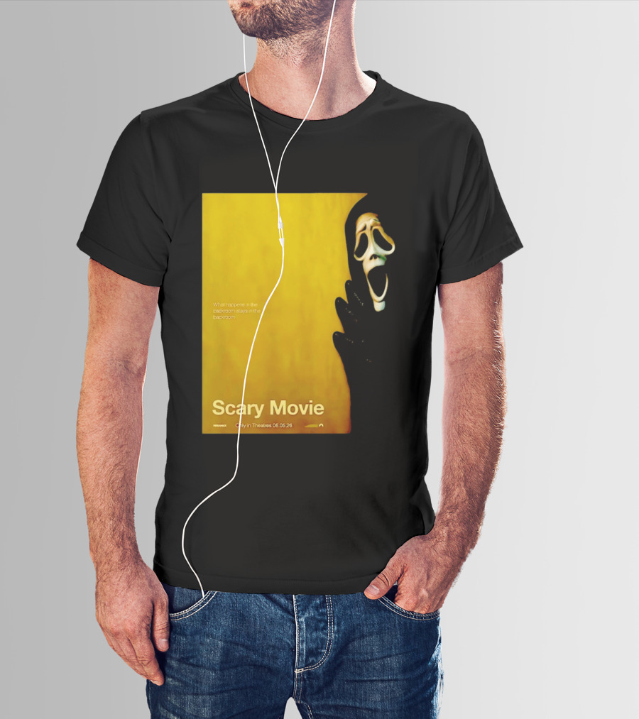 What Happens In The Backroom Stays In The Backroom Scary Movie 6 Backrooms Only In Theatres 06.05.26 T-Shirt