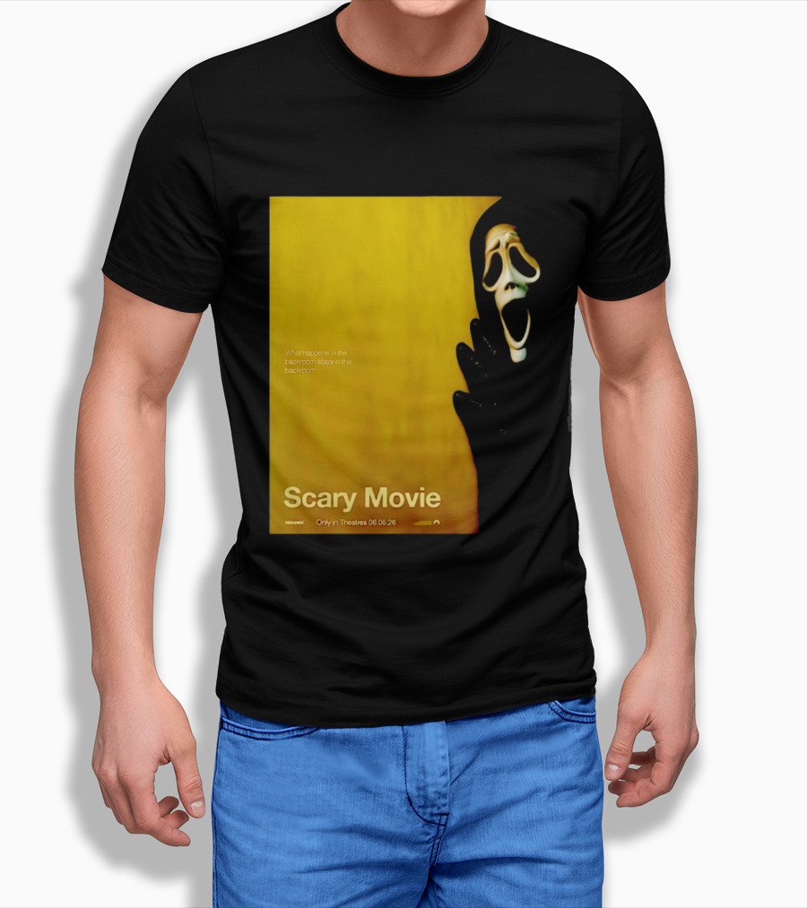 What Happens In The Backroom Stays In The Backroom Scary Movie 6 Backrooms Only In Theatres 06.05.26 T-Shirt