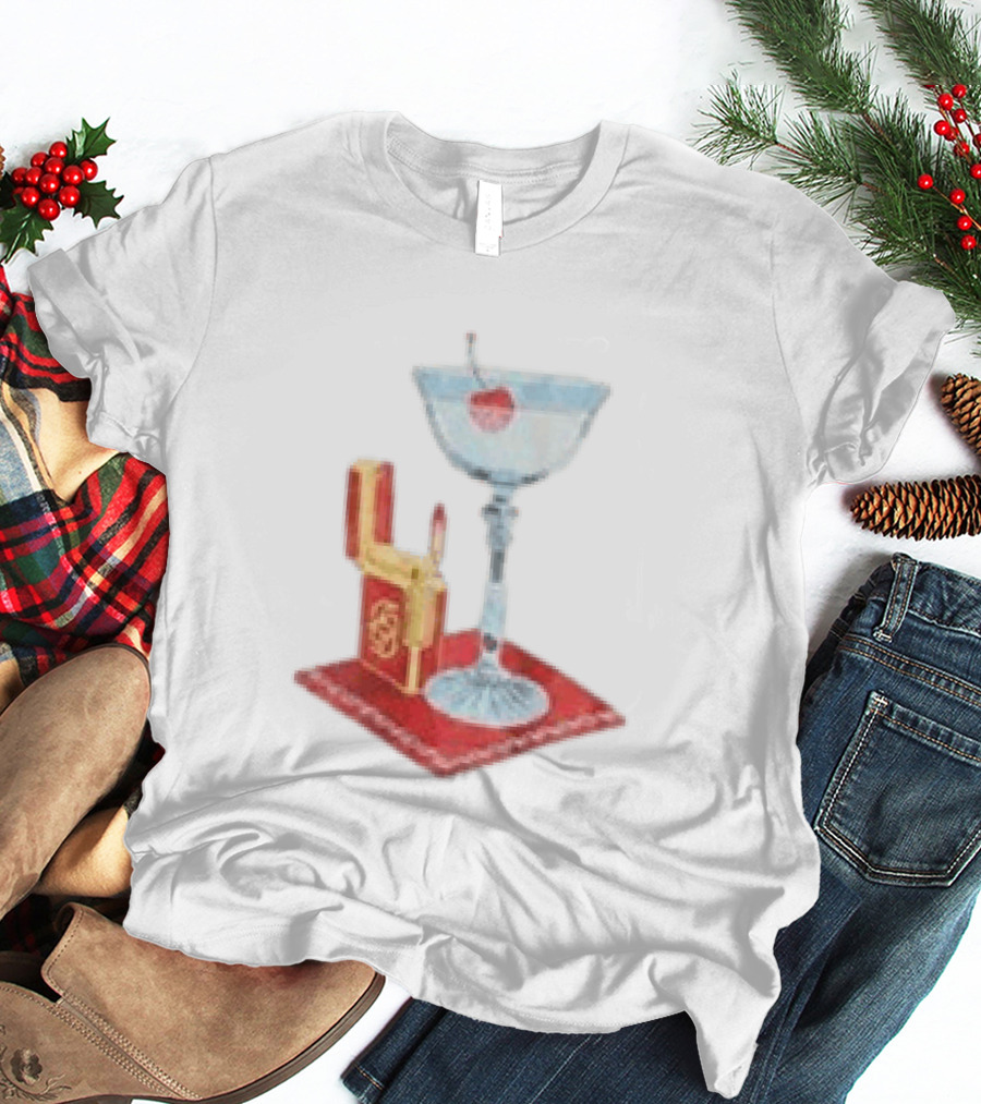 Adrien Rabiot Drole De Monsieur Martini Cocktail With Lighter T-Shirt