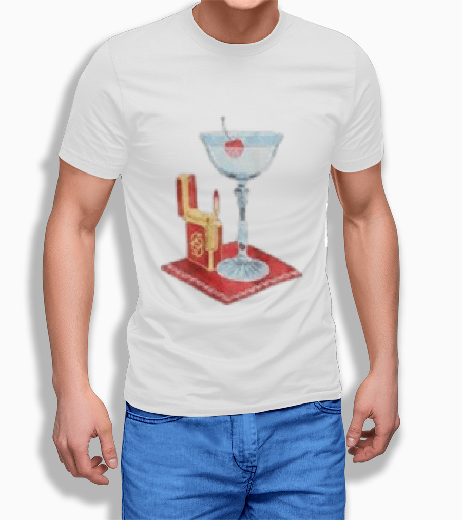 Adrien Rabiot Drole De Monsieur Martini Cocktail With Lighter T-Shirt