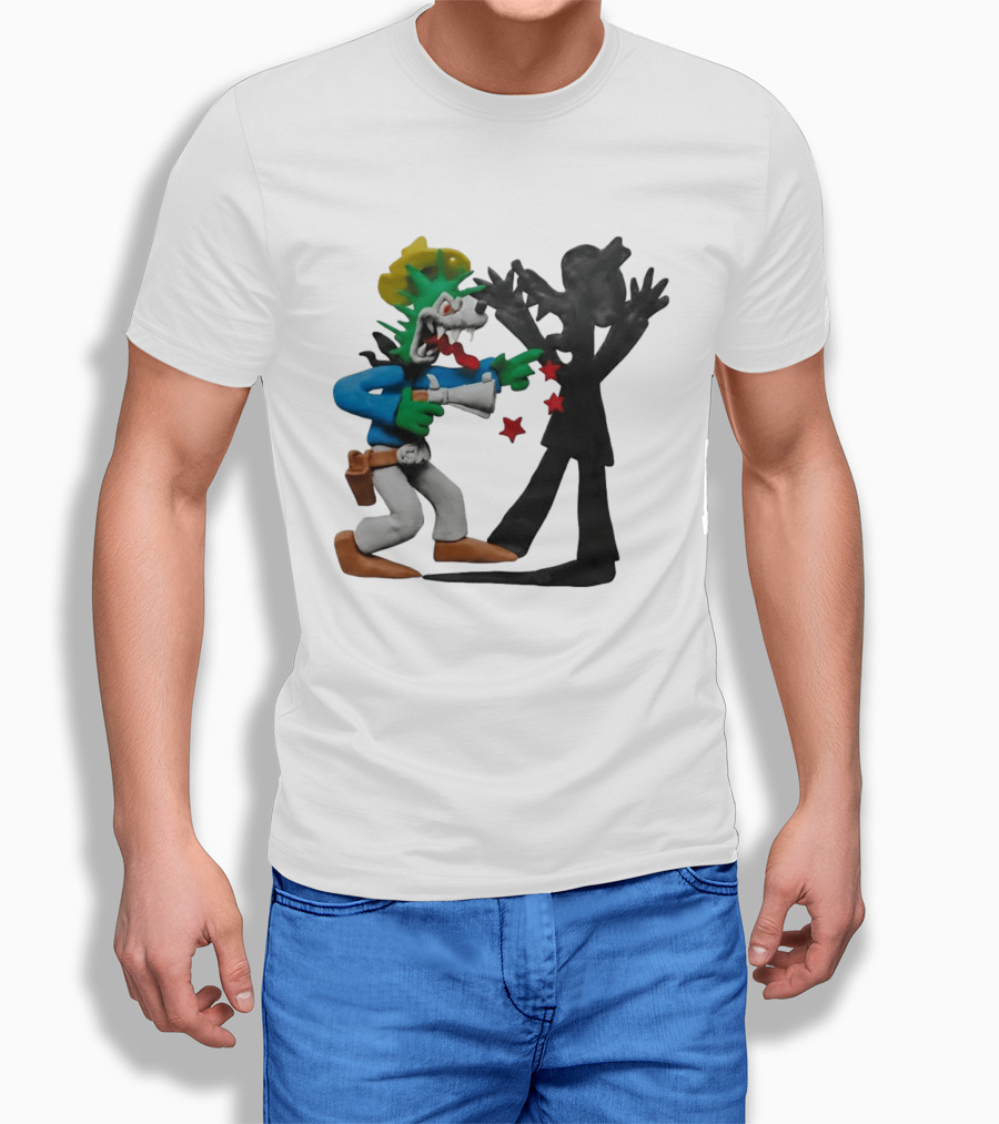 Wild Grrl MTV Celebrity Deathmatch Cartoon Style Claymation Scene T-Shirt