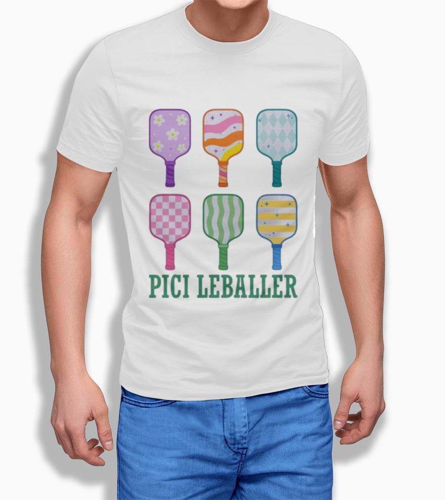 Colorful Pickleball Paddles PICI LEBALLER T-Shirt