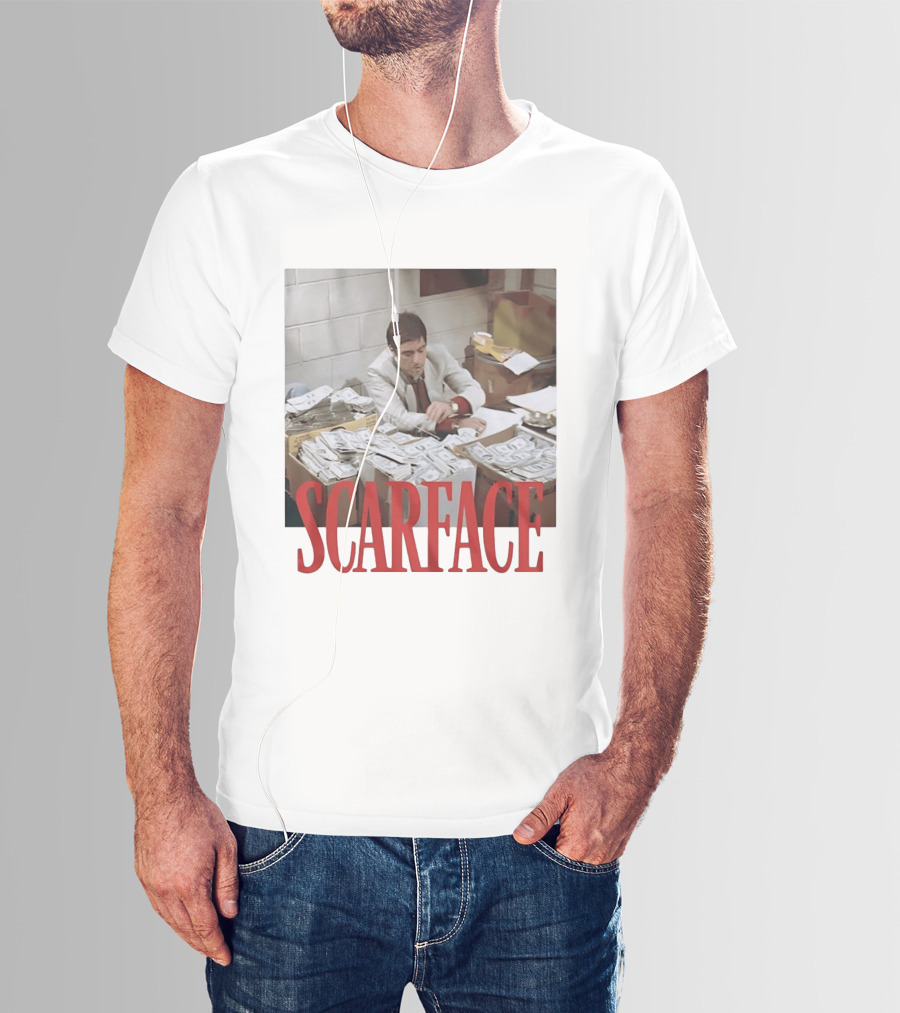Scarface Tony Montana Al Pacino Money Scene T-Shirt