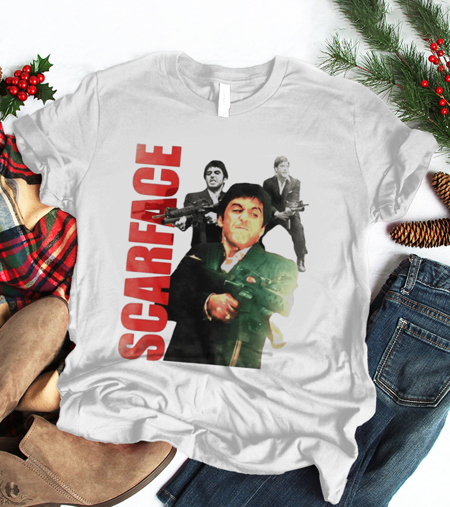 Scarface Tony Montana Al Pacino 1983 Miami Iconic Movie Moment T-Shirt