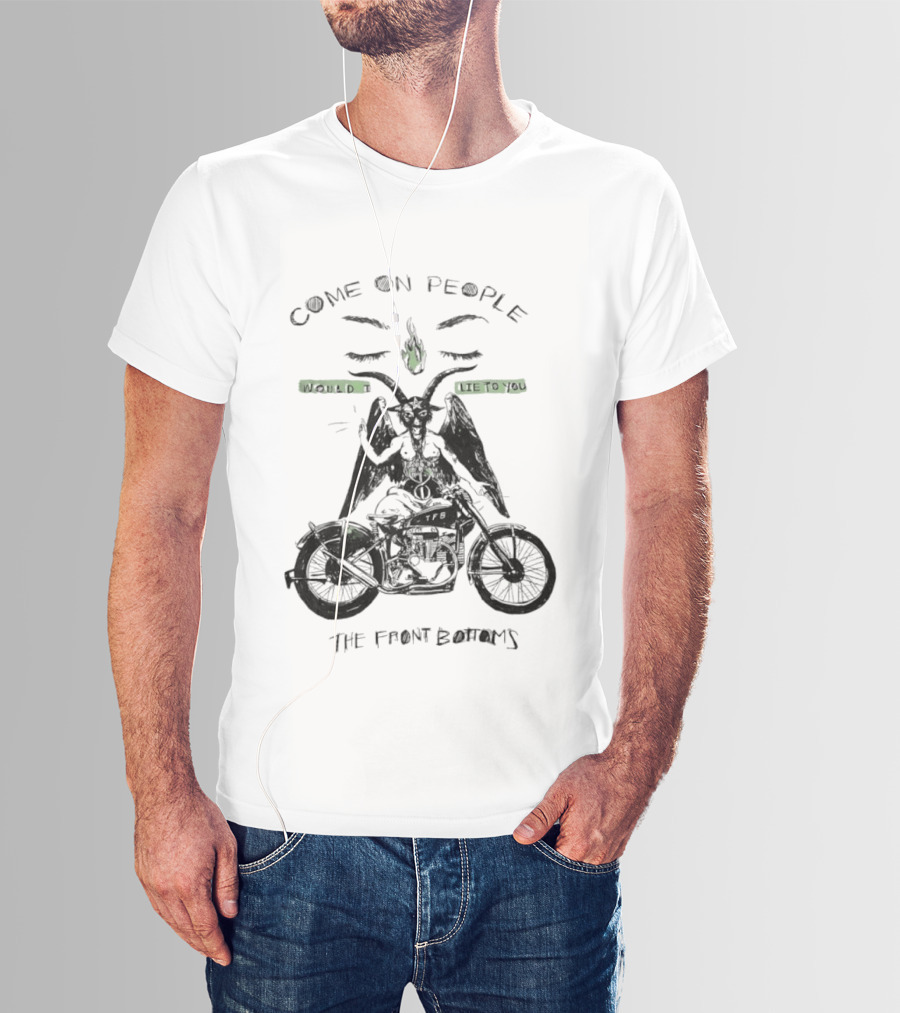 The Front Bottoms Come On People Would I Lie To You Motorcycle Baphomet T-Shirt