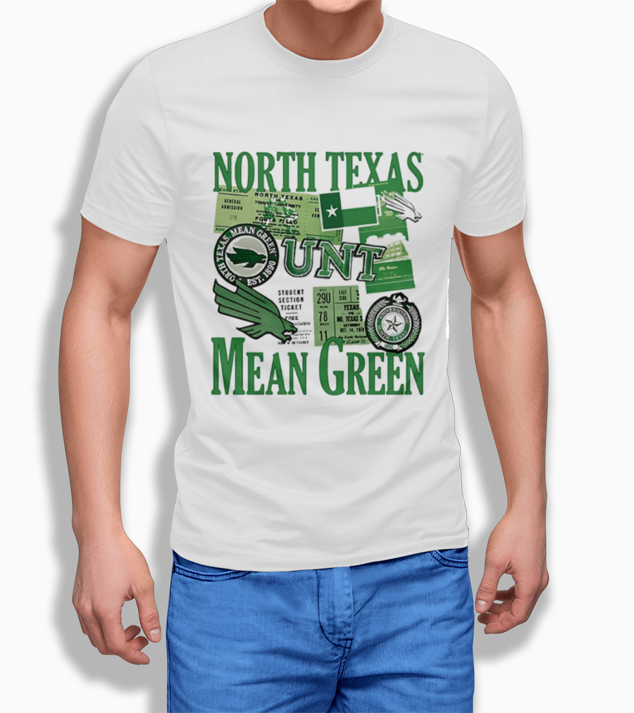 North Texas Mean Green UNT Fouts Field 1890 Football Tickets Memorabilia T-Shirt