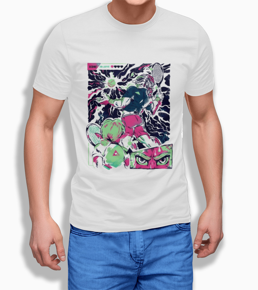 Link Zelda Legend Of Zelda Monster Goblin Arcade Tennis Game Competition Score 40 Love T-Shirt