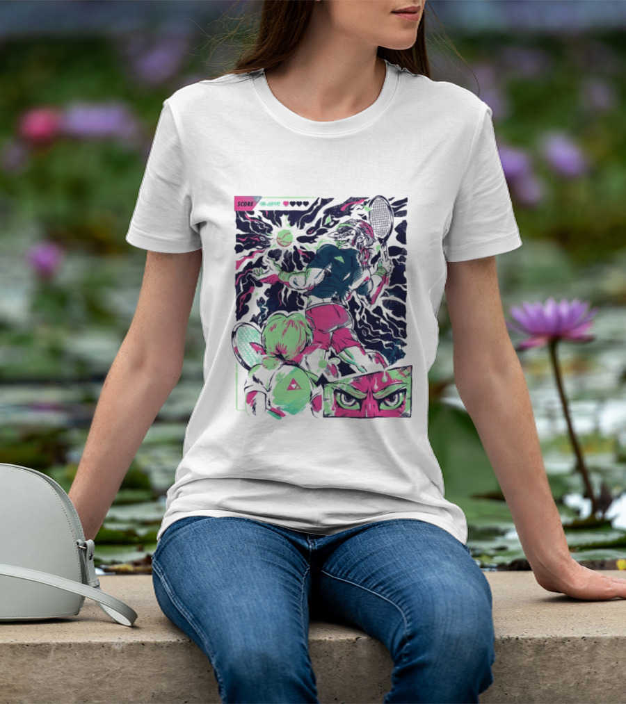 Link Zelda Legend Of Zelda Monster Goblin Arcade Tennis Game Competition Score 40 Love T-Shirt
