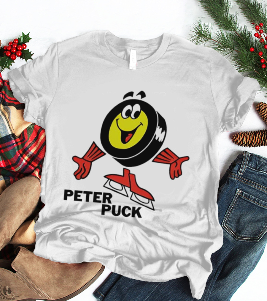 Peter Puck Cartoon Character Hockey T-Shirt