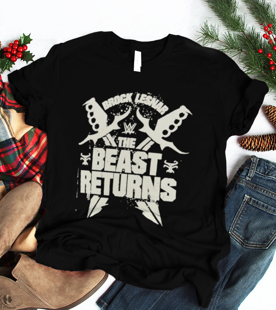 Brock Lesnar WWE The Beast Returns Knuckle Dusters Lightning T-Shirt