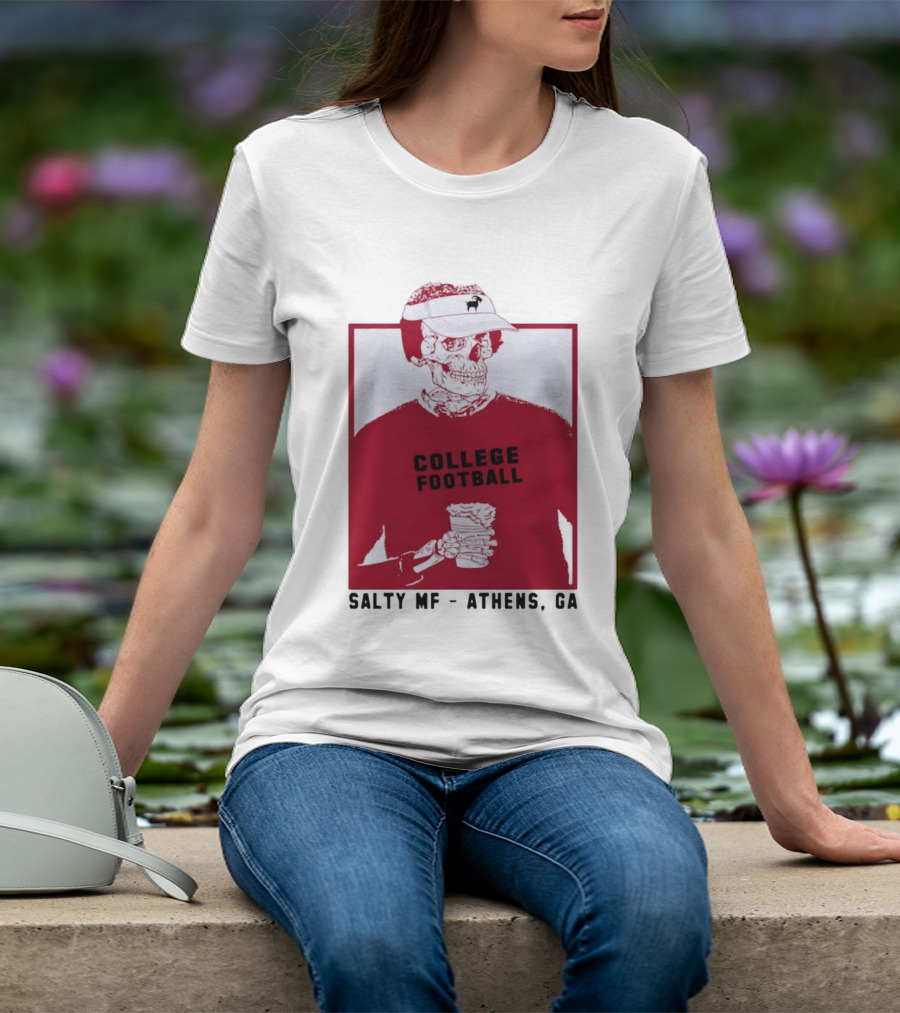 Skeleton College Football Athens Georgia Salty MF Gameday T-Shirt