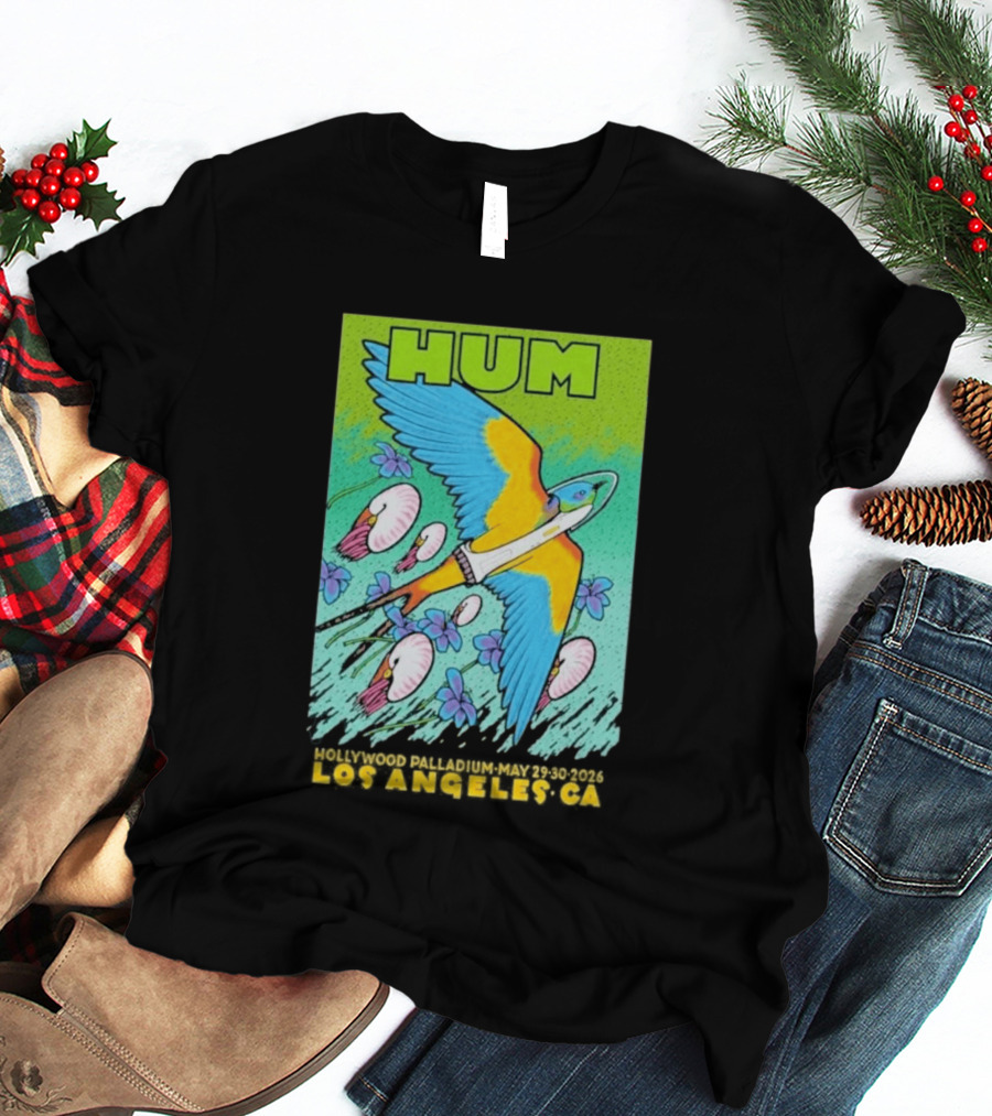 Hum Los Angeles May 29 + 30 2026 CA Vibrant Bird And Flowers T-Shirt