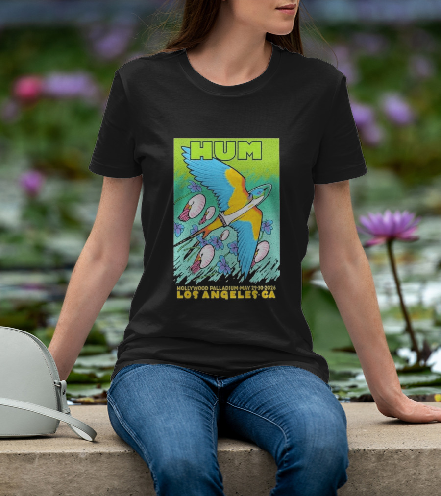 Hum Los Angeles May 29 + 30 2026 CA Vibrant Bird And Flowers T-Shirt