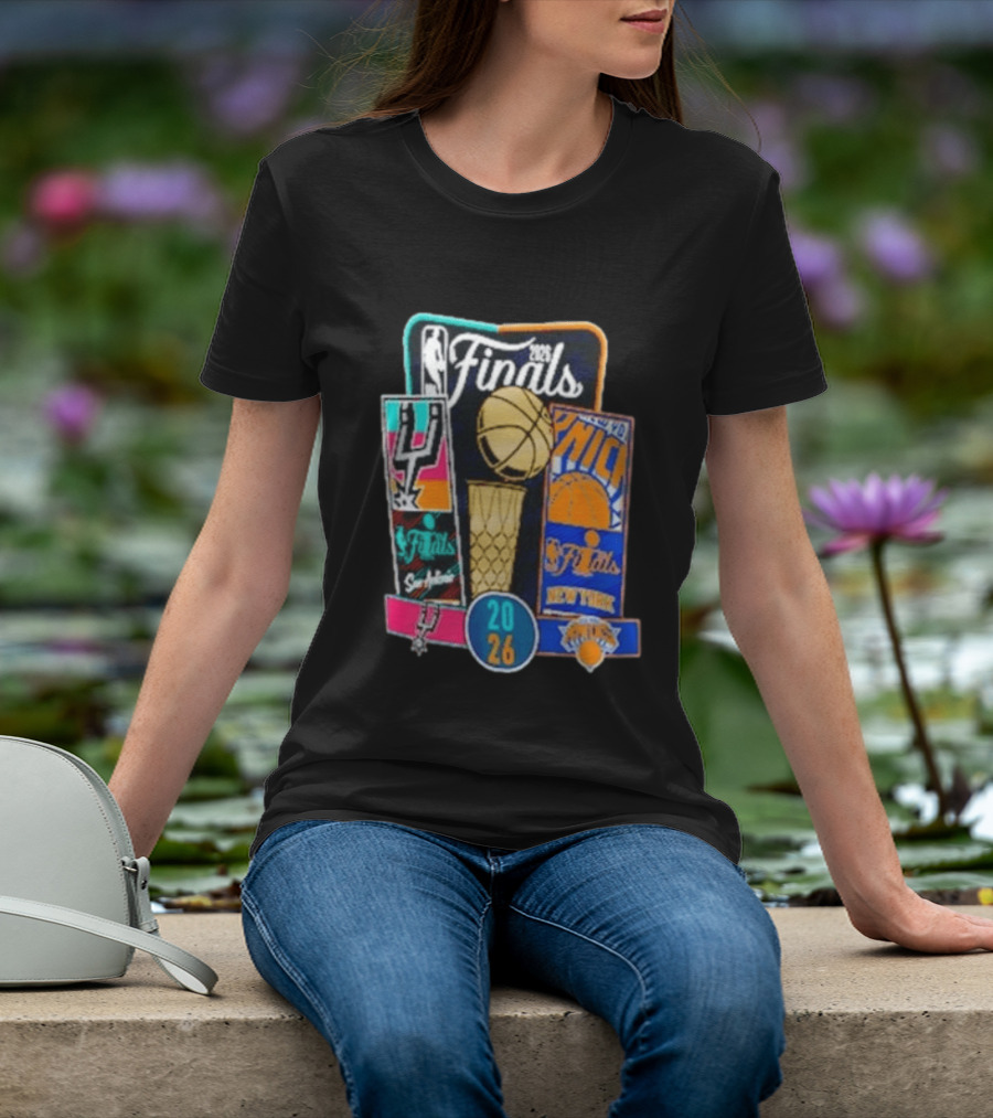 2026 NBA Finals San Antonio Spurs Vs New York Knicks Tickets Basketball Matchup T-Shirt