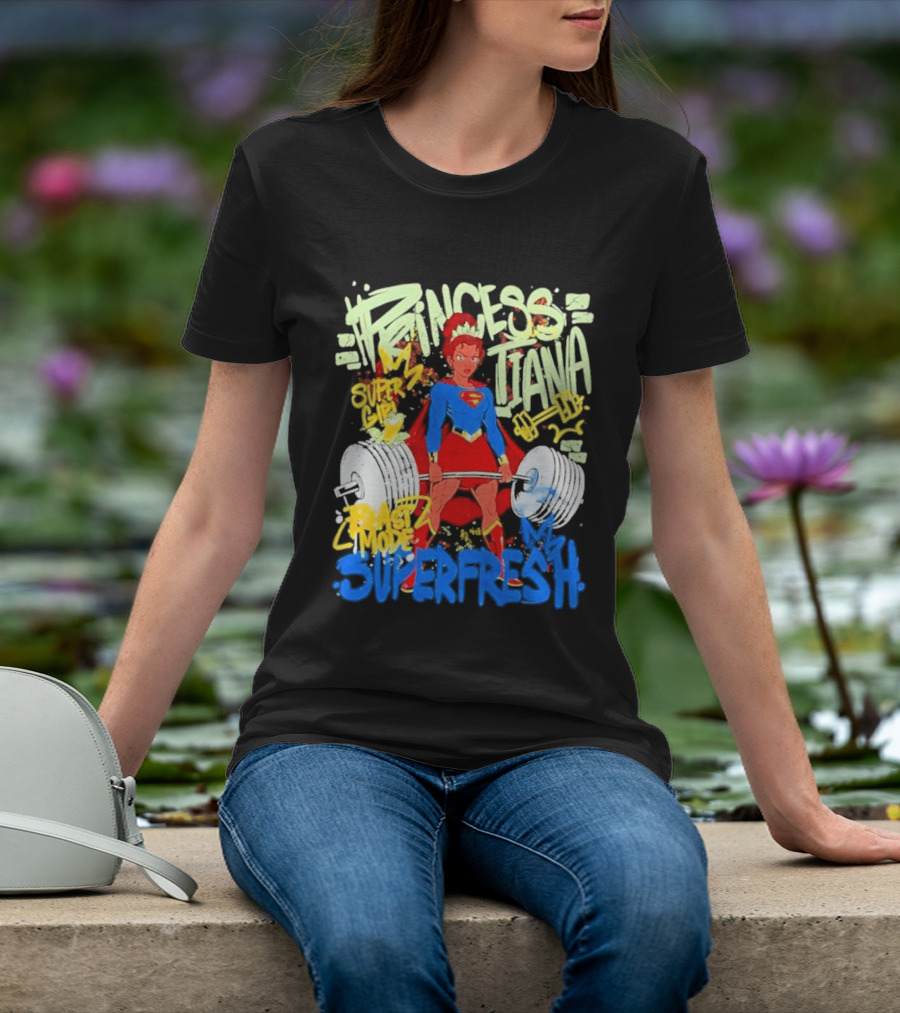Princess Tiana Supergirl Beast Mode Superfresh Strength Powerlifting T-Shirt