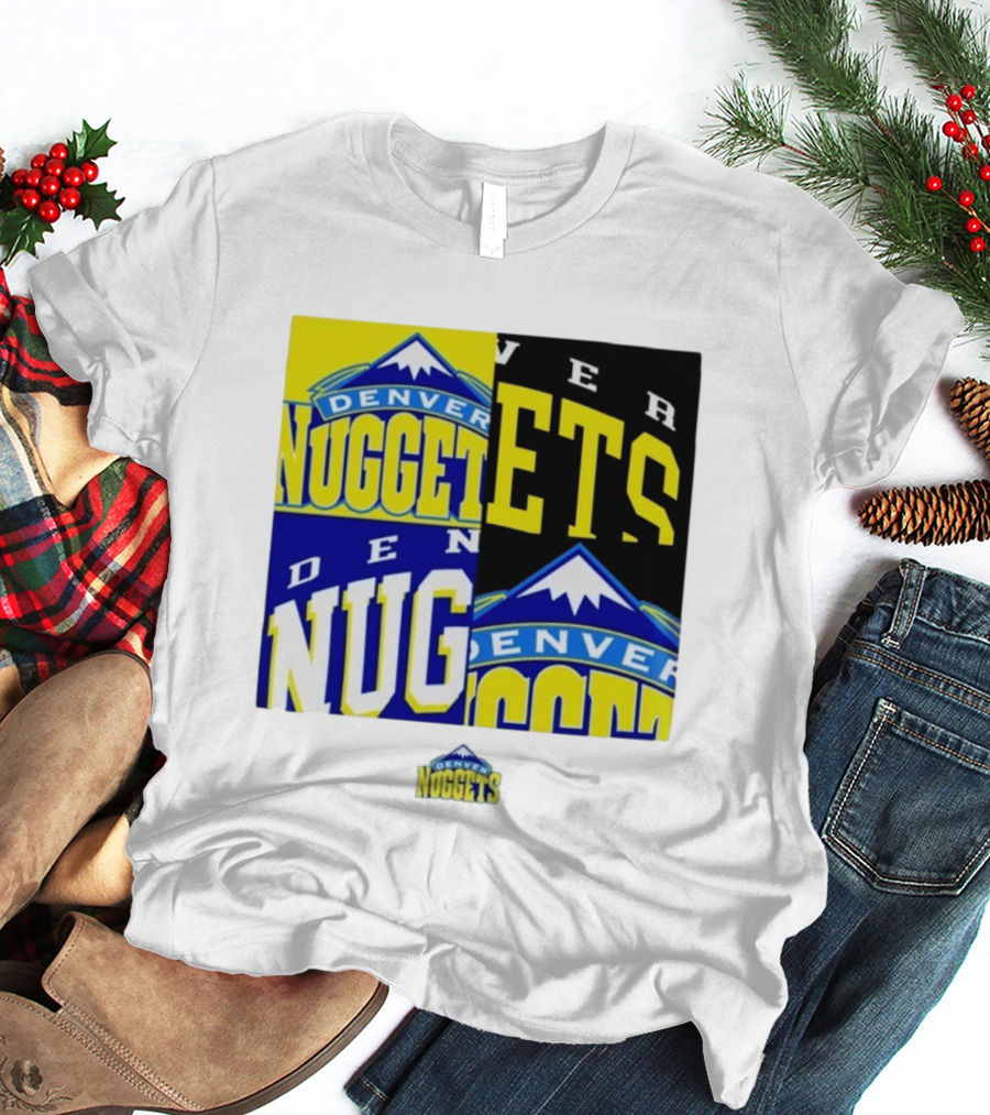 Denver Nuggets New Era Block Retro Split Collage T-Shirt
