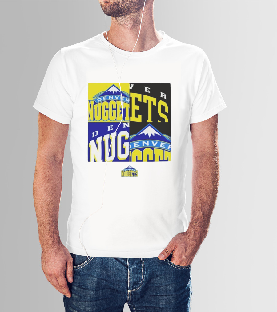 Denver Nuggets New Era Block Retro Split Collage T-Shirt