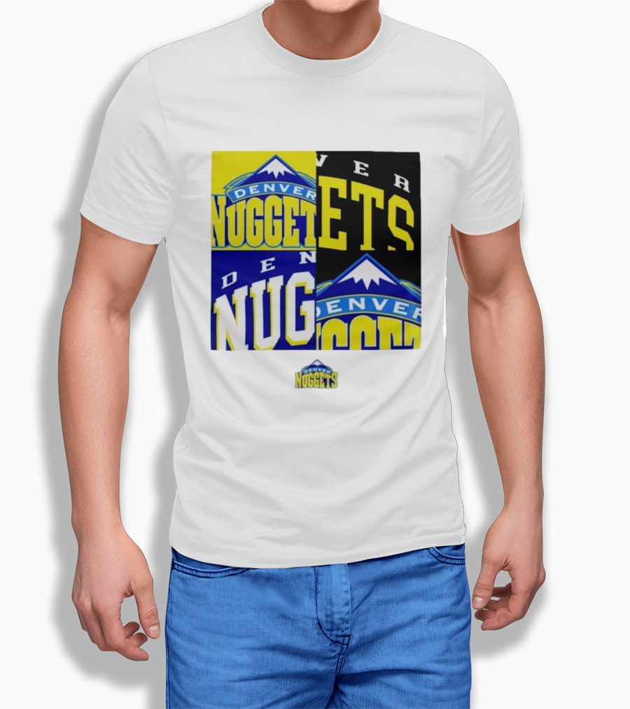 Denver Nuggets New Era Block Retro Split Collage T-Shirt