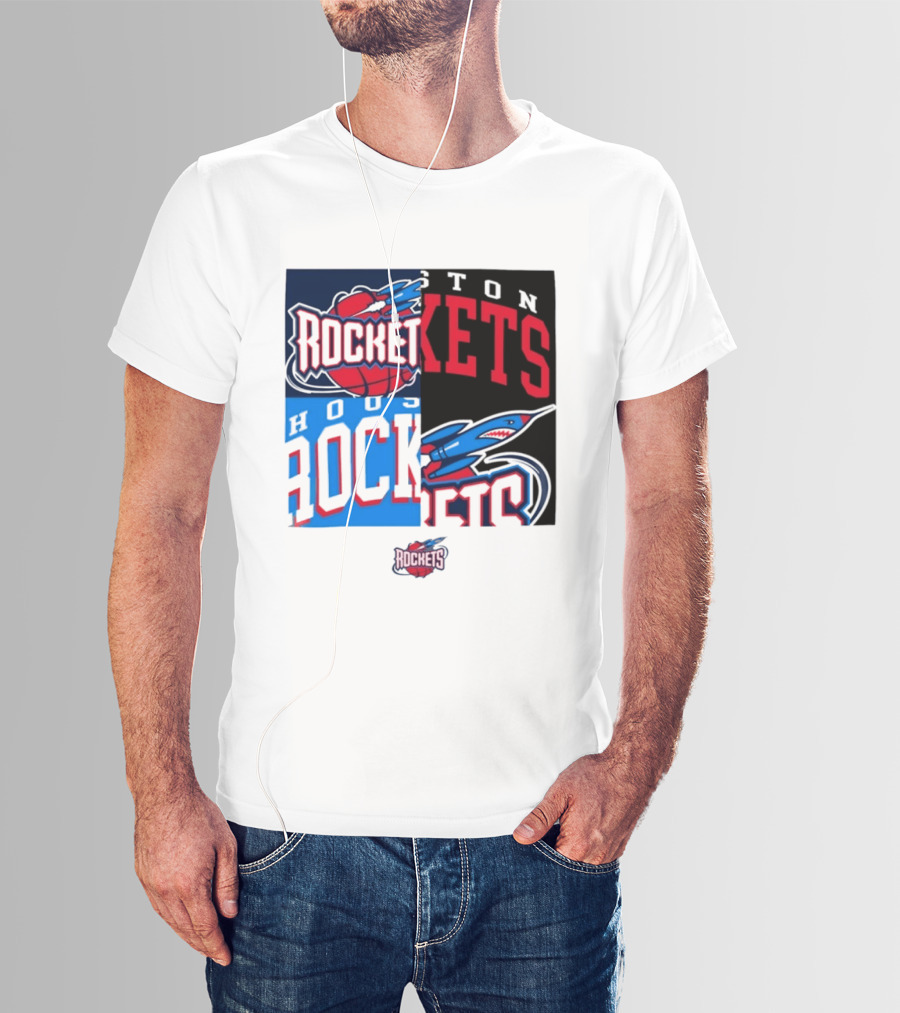 Houston Rockets New Era Block Basketball Team T-Shirt