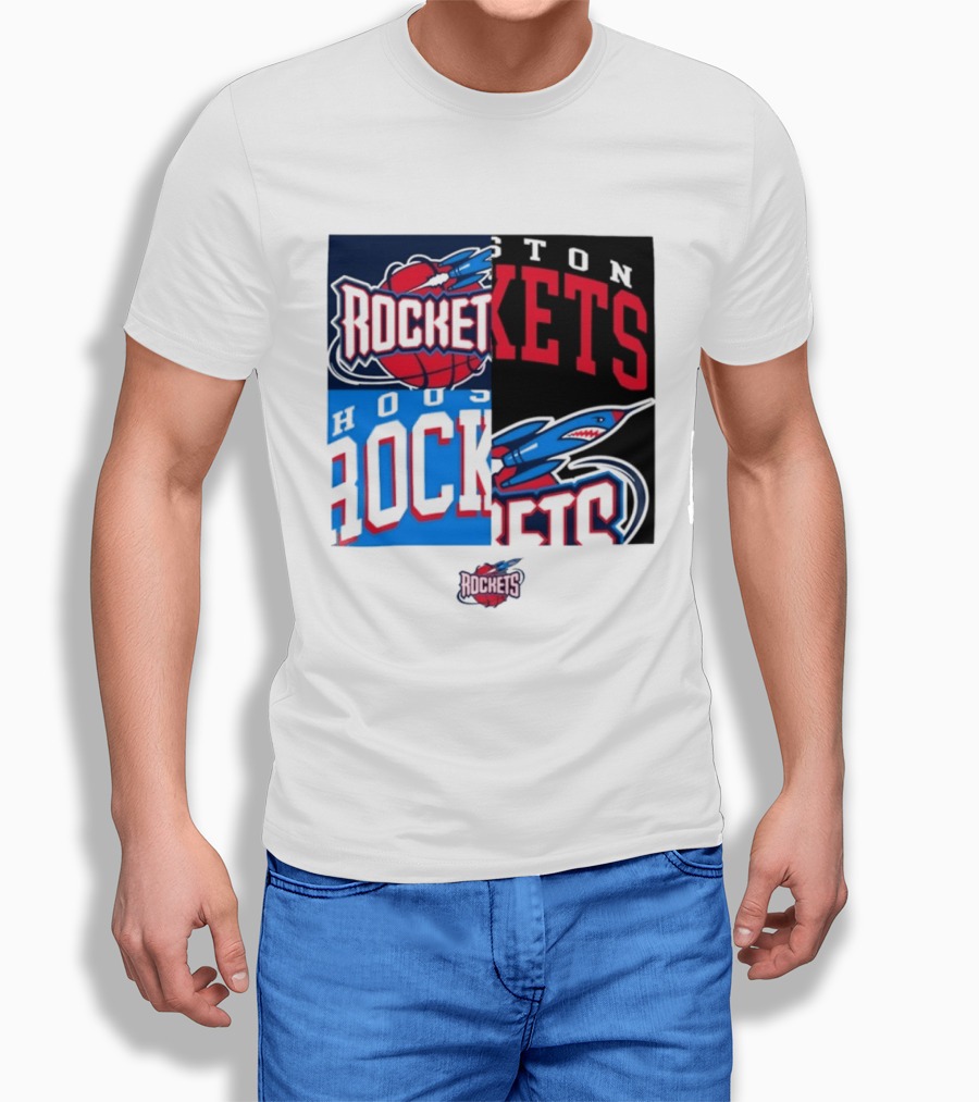 Houston Rockets New Era Block Basketball Team T-Shirt