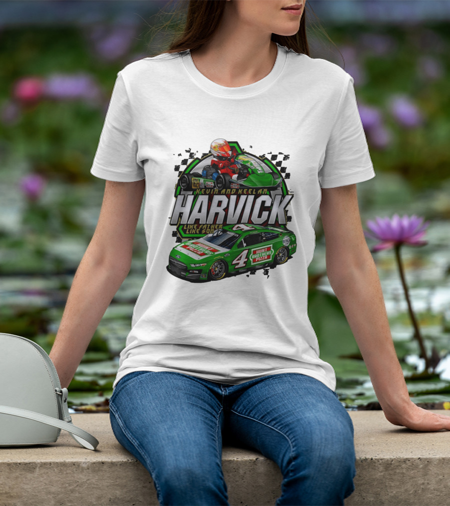 Kevin Keelan Harvick NASCAR 4 Hunt Brothers Pizza Busch Light Like Father Like Son T-Shirt