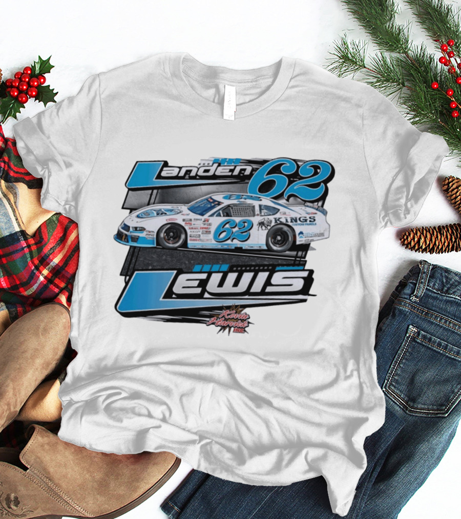 Landen 62 Lewis Kings Custom Panels Kevin Harvick Inc Racing Car T-Shirt