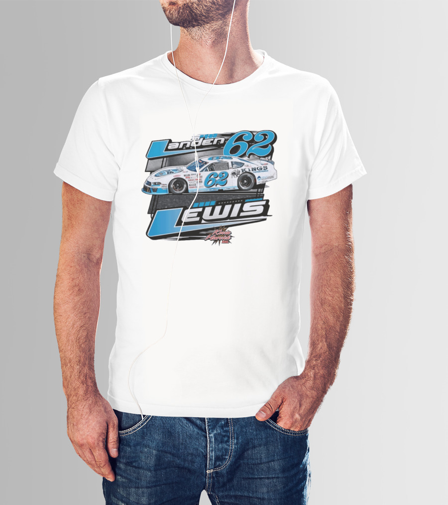 Landen 62 Lewis Kings Custom Panels Kevin Harvick Inc Racing Car T-Shirt