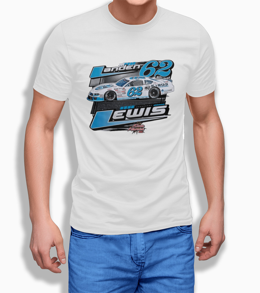 Landen 62 Lewis Kings Custom Panels Kevin Harvick Inc Racing Car T-Shirt