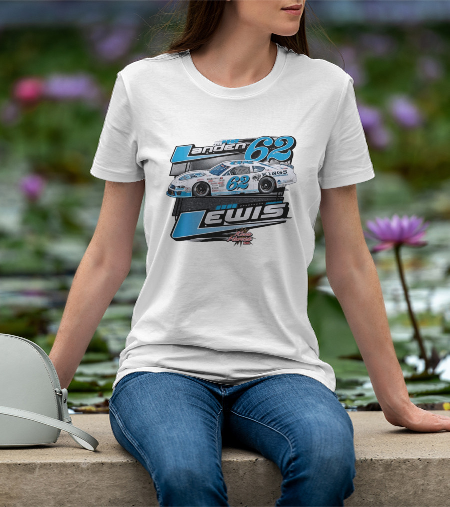 Landen 62 Lewis Kings Custom Panels Kevin Harvick Inc Racing Car T-Shirt