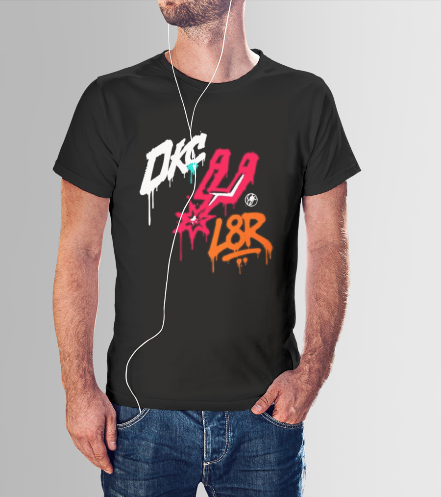 OKC Spurs U L8R Basketball Graffiti T-Shirt