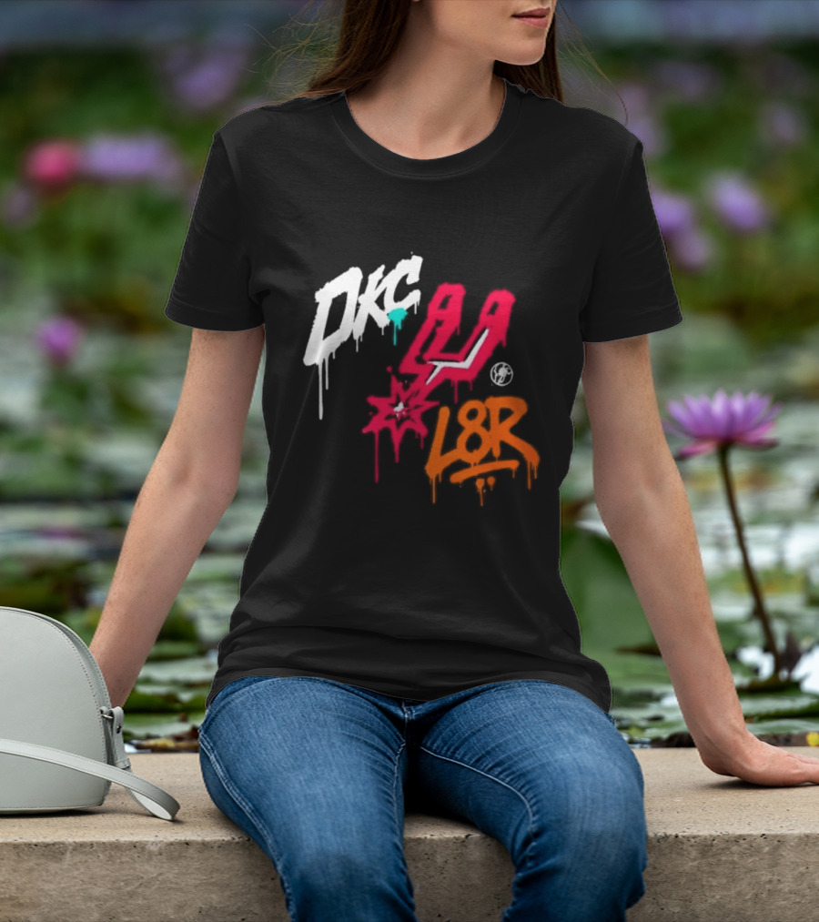 OKC Spurs U L8R Basketball Graffiti T-Shirt