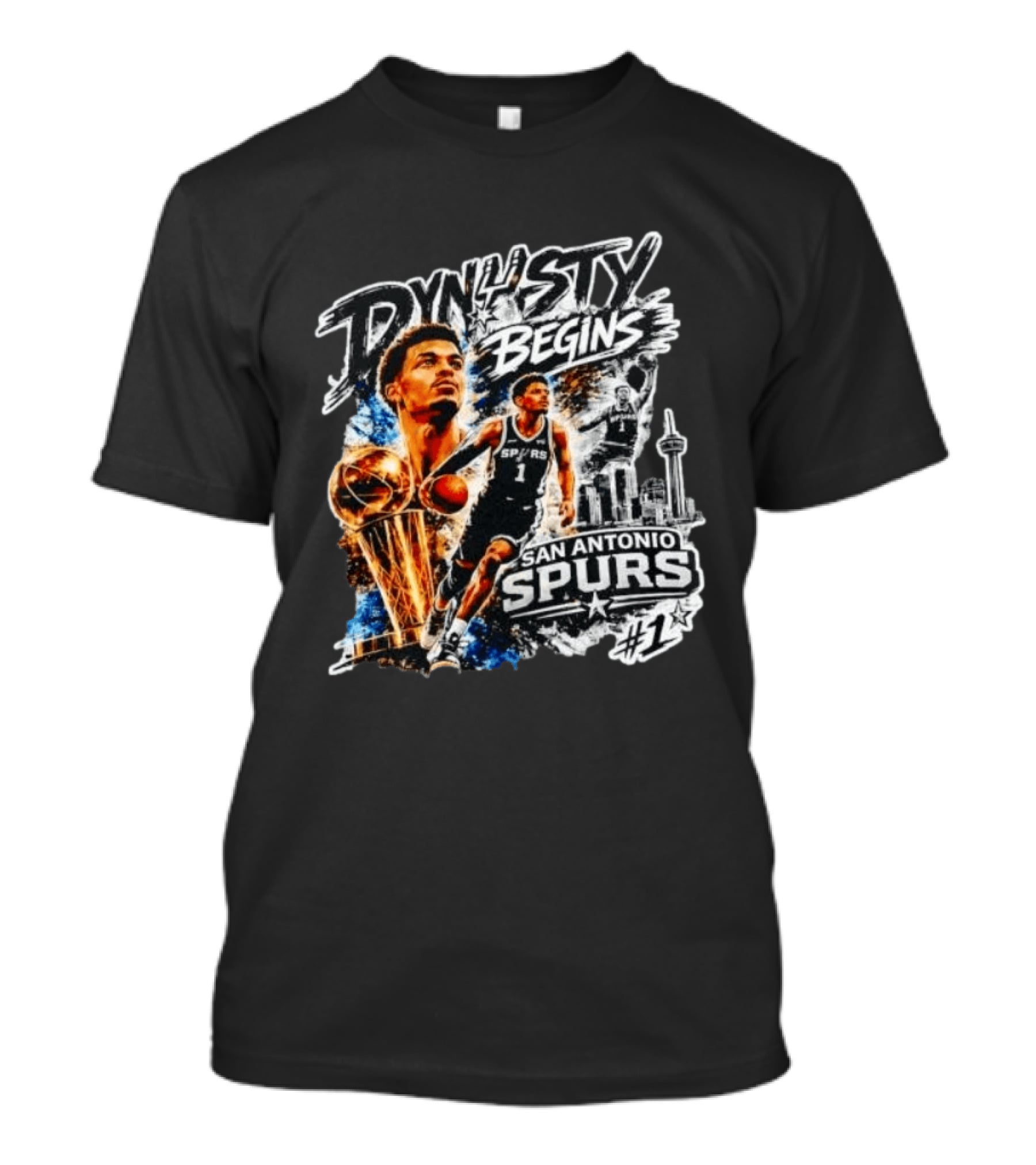 Dynasty Begins San Antonio Spurs #1 Victor Wembanyama T-Shirt