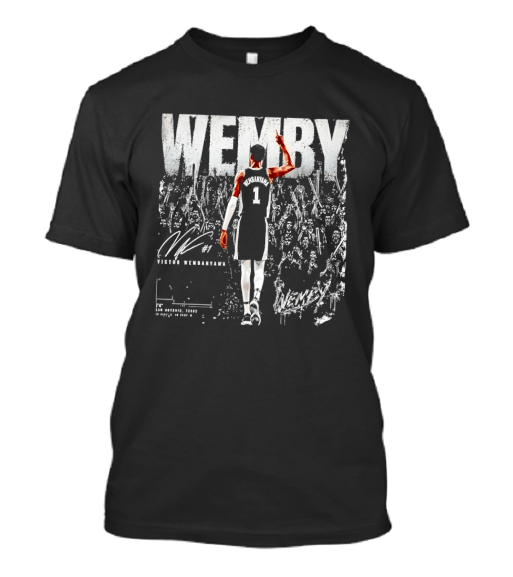 Victor Wembanyama WEMBY San Antonio Spurs 1 NBA Basketball 74 T-Shirt