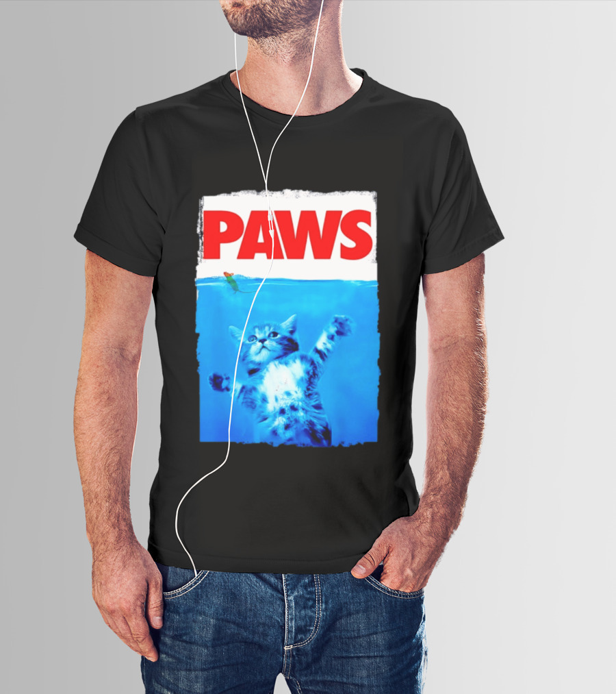 Jaws Universal Steven Spielberg Amblin Entertainment Paws Kitten Mouse T-Shirt