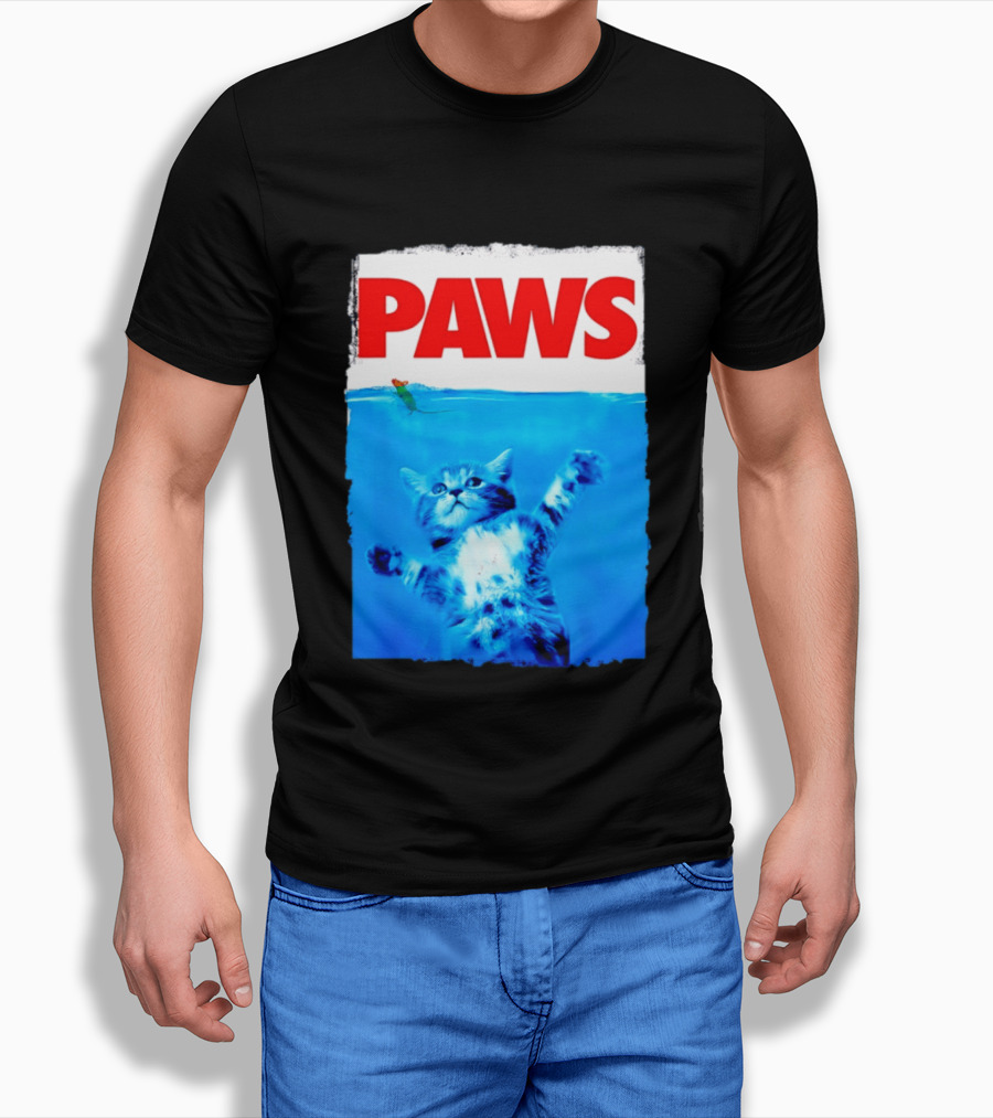 Jaws Universal Steven Spielberg Amblin Entertainment Paws Kitten Mouse T-Shirt