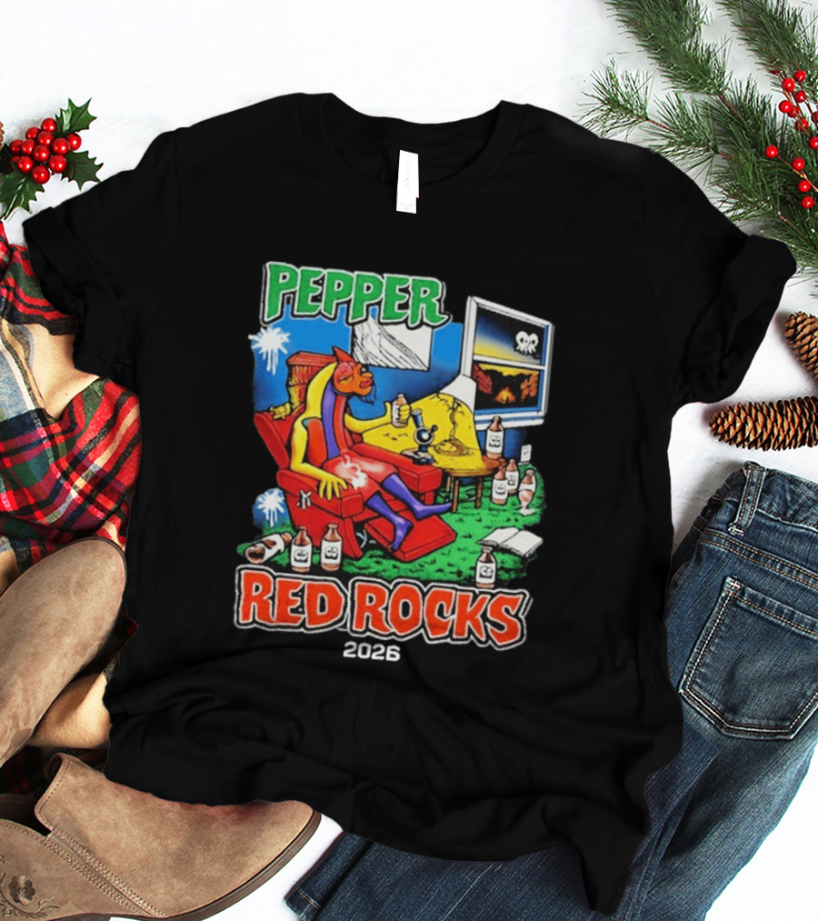 Pepper Red Rocks Amphitheatre 2026 Morrison Colorado Psychedelic Vibes T-Shirt