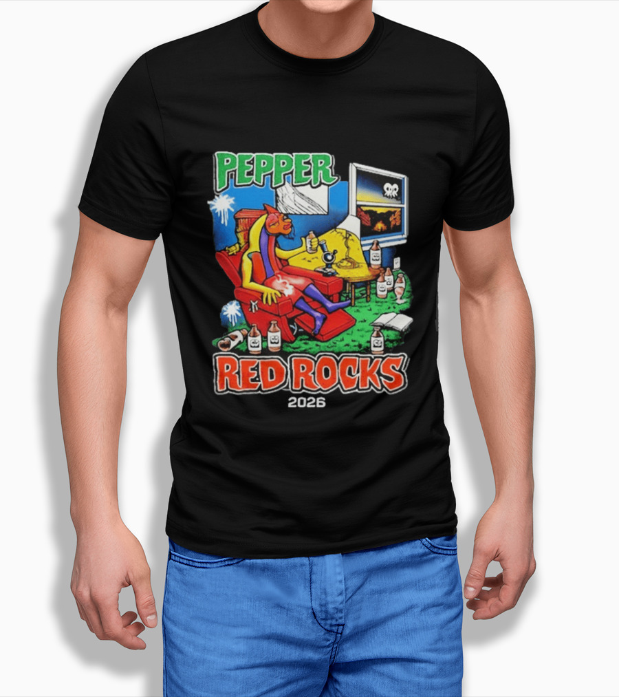 Pepper Red Rocks Amphitheatre 2026 Morrison Colorado Psychedelic Vibes T-Shirt
