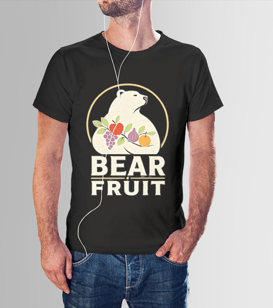 Bear Fruit Polar Bear Grapes Apple Fig Orange T-Shirt