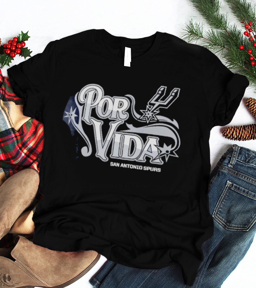 San Antonio Spurs Por Vida Spurs Logo Half Court Offense T-Shirt