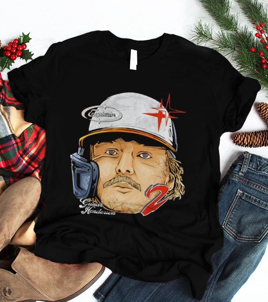Gunnar Henderson Baltimore Orioles Number 2 Baseball Player Graphic Cabrinero Star T-Shirt