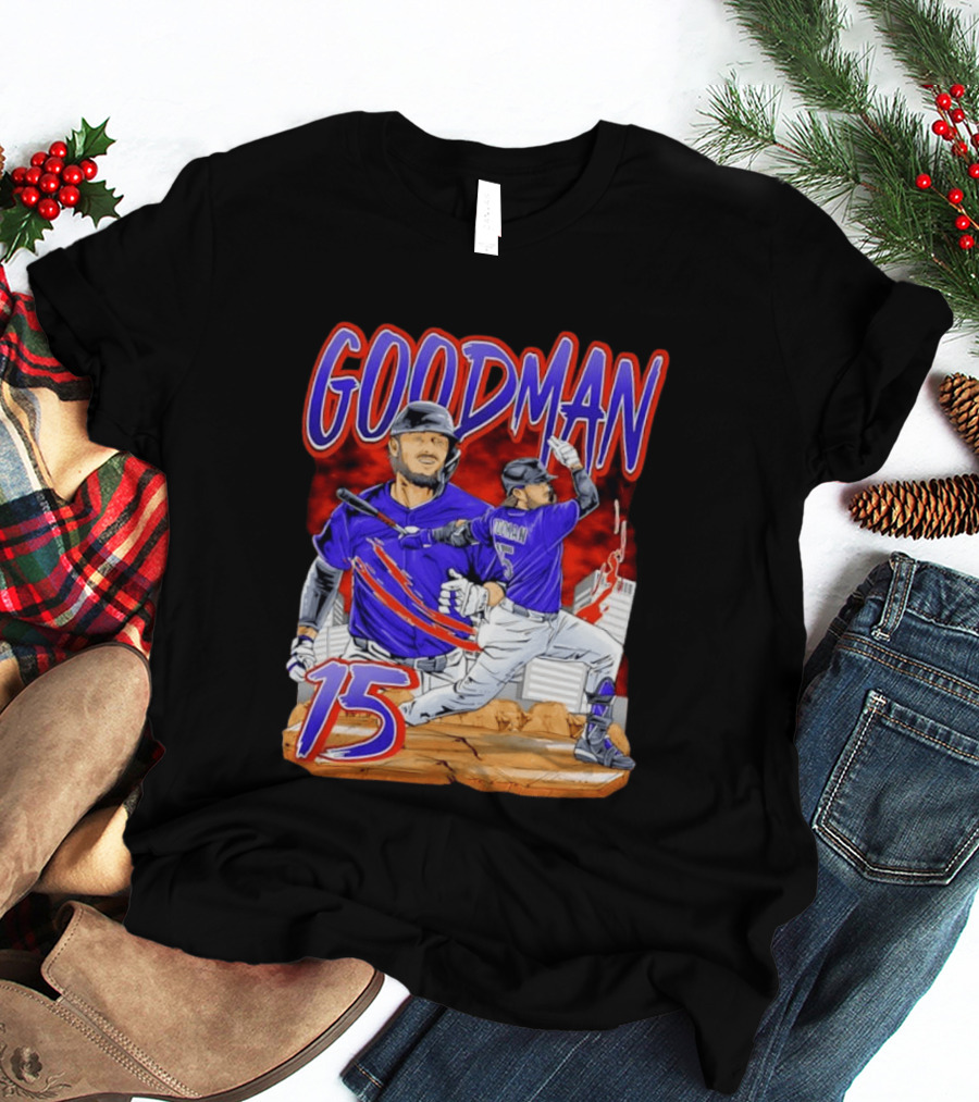 Goodman 15 Colorado Rockies Baseball Player Dynamic T-Shirt